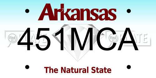 451MCA Arkansas License Plate