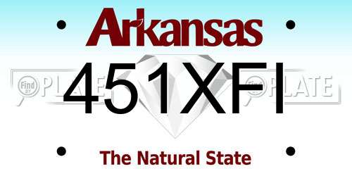 451XFI Arkansas License Plate
