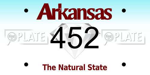 452 Arkansas License Plate