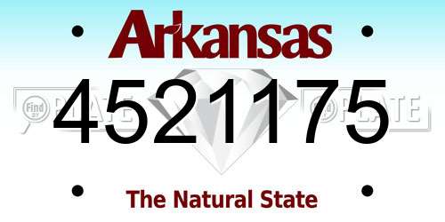 4521175 Arkansas License Plate