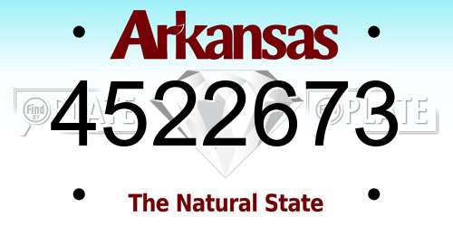 4522673 Arkansas License Plate