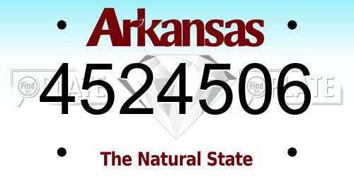 4524506 Arkansas License Plate