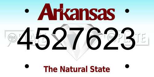4527623 Arkansas License Plate