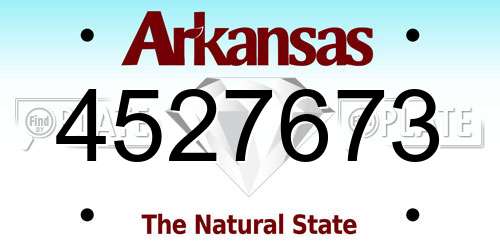 4527673 Arkansas License Plate
