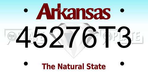45276T3 Arkansas License Plate