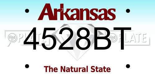 4528BT Arkansas License Plate