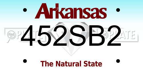 452SB2 Arkansas License Plate