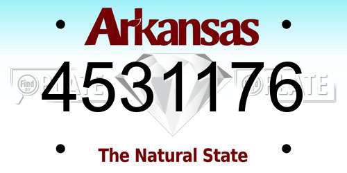 4531176 Arkansas License Plate