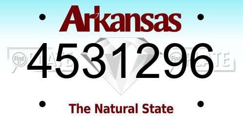 4531296 Arkansas License Plate
