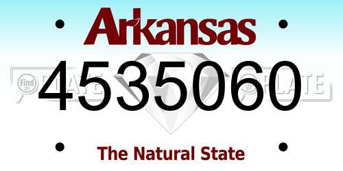 4535060 Arkansas License Plate