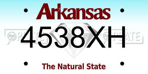 4538XH Arkansas License Plate