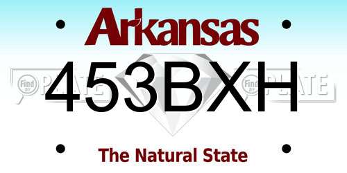 453BXH Arkansas License Plate