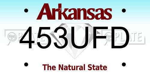 453UFD Arkansas License Plate