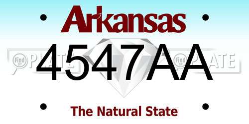 4547AA Arkansas License Plate