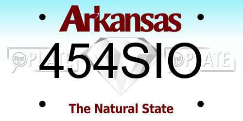 454SIO Arkansas License Plate