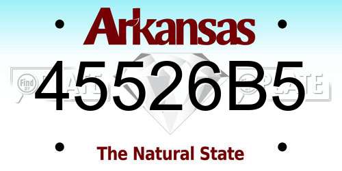 45526B5 Arkansas License Plate