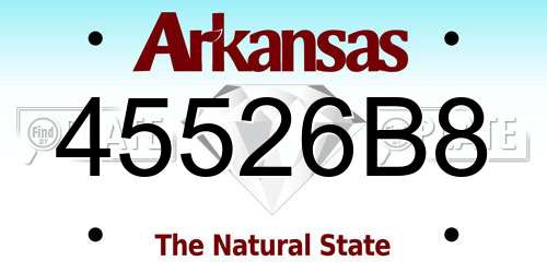 45526B8 Arkansas License Plate