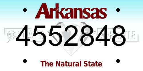 4552848 Arkansas License Plate