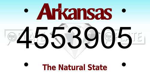 4553905 Arkansas License Plate