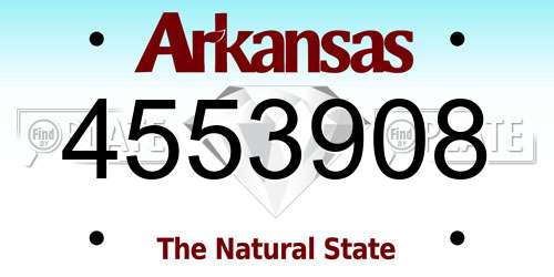 4553908 Arkansas License Plate