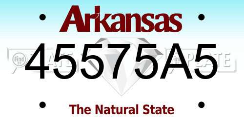 45575A5 Arkansas License Plate