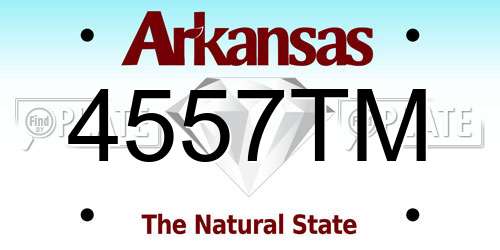 4557TM Arkansas License Plate