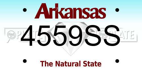 4559SS Arkansas License Plate