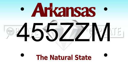 455ZZM Arkansas License Plate