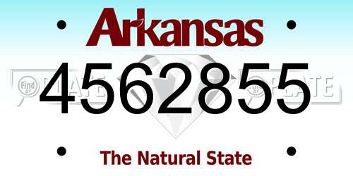 4562855 Arkansas License Plate