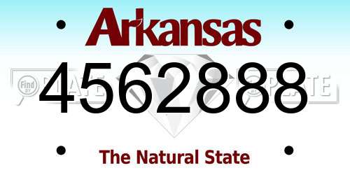 4562888 Arkansas License Plate