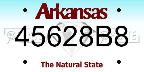 45628B8 Arkansas License Plate