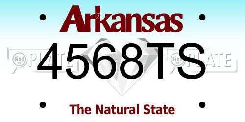 4568TS Arkansas License Plate
