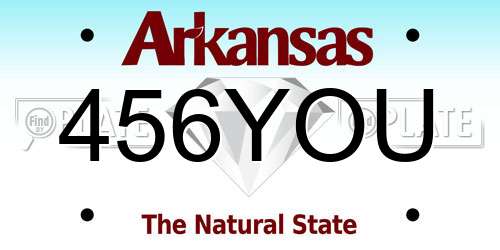 456YOU Arkansas License Plate