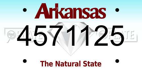 4571125 Arkansas License Plate
