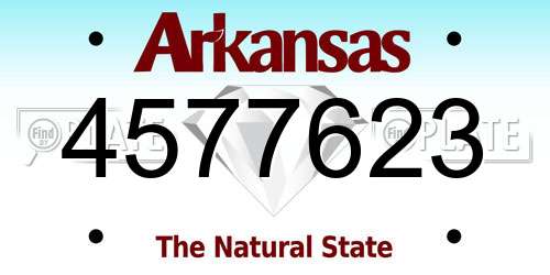 4577623 Arkansas License Plate