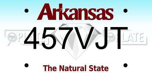 457VJT Arkansas License Plate