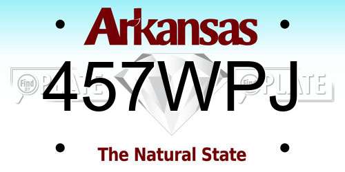 457WPJ Arkansas License Plate