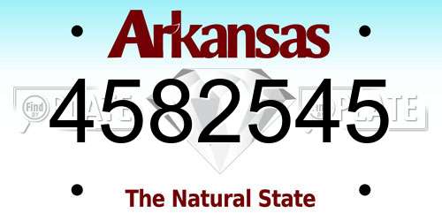 4582545 Arkansas License Plate