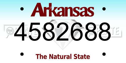 4582688 Arkansas License Plate