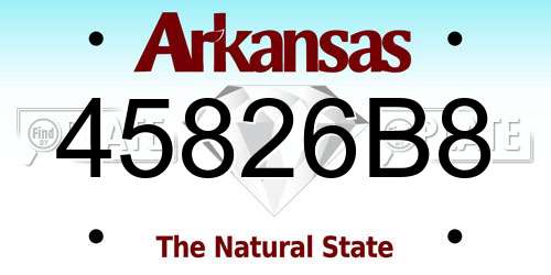 45826B8 Arkansas License Plate