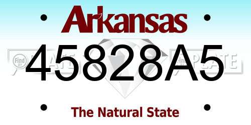 45828A5 Arkansas License Plate