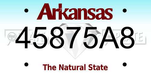 45875A8 Arkansas License Plate