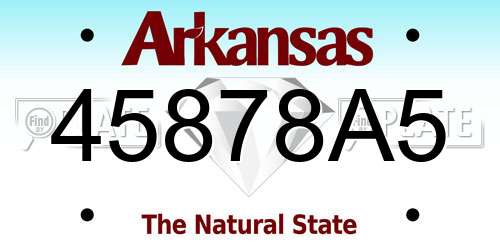 45878A5 Arkansas License Plate