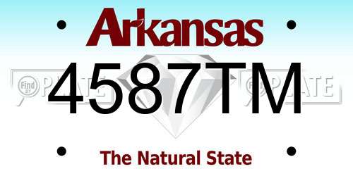 4587TM Arkansas License Plate