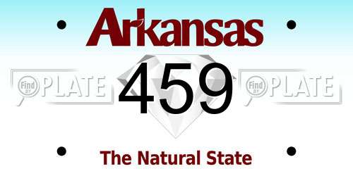 459 Arkansas License Plate