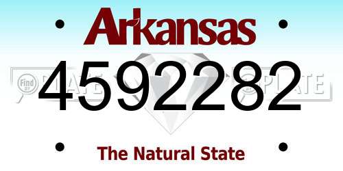 4592282 Arkansas License Plate