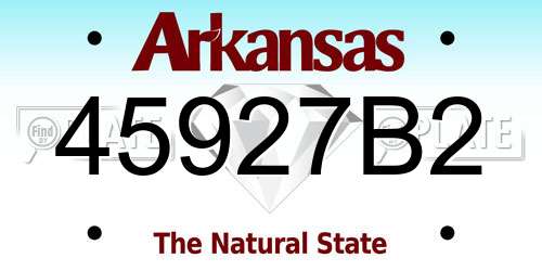 45927B2 Arkansas License Plate