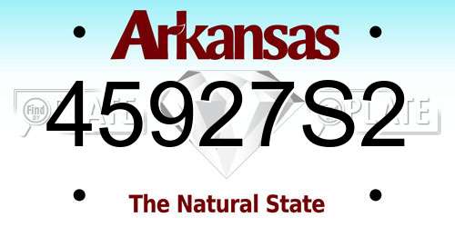45927S2 Arkansas License Plate