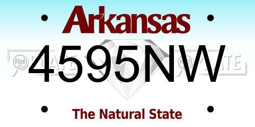 4595NW Arkansas License Plate
