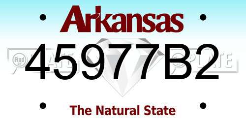 45977B2 Arkansas License Plate